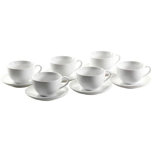 Mäser Tasse, Weiß, Keramik, 12-teilig, 340 ml,340 ml, Essen & Trinken, Geschirr, Geschirr-Sets, Kaffeeservice