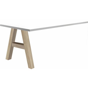 Anbautisch MÄUSBACHER Mio Ansatztischplatten Gr. B/H/T: 120 cm x 75 cm x 70 cm, weiß (eichefarben, matt) Esstischplatte Tischplatte Esstisch-Zubehör Zubehör für Esstische