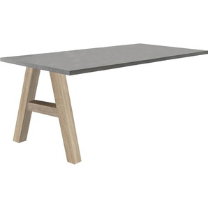 Anbautisch MÄUSBACHER Mio Ansatztischplatten Gr. B/H/T: 140 cm x 75 cm x 70 cm, grau (eichefarben, graphit) Esstischplatte Tischplatte Zubehör für Esstische
