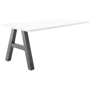 Anbautisch MÄUSBACHER Mio Ansatztischplatten Gr. B/H/T: 140 cm x 75 cm x 70 cm, schwarz-weiß (graphit, weiß matt) Esstischplatte Tischplatte Zubehör für Esstische