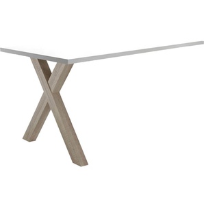 Anbautisch MÄUSBACHER Mio Ansatztischplatten Gr. B/H/T: 160 cm x 75 cm x 70 cm, weiß (eichefarben, matt) Tischplatte Esstisch-Zubehör Esstischplatte Zubehör für Esstische