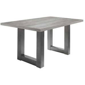 Esstisch MÄUSBACHER Mister Tische Gr. B/H/T: 140 cm x 75 cm x 90 cm, Gestell: Graphitfarben, grau (tischplatte: beton, optik) Esstisch Holz-Esstische Rechteckige Esstische Tisch Gestell in U-Form