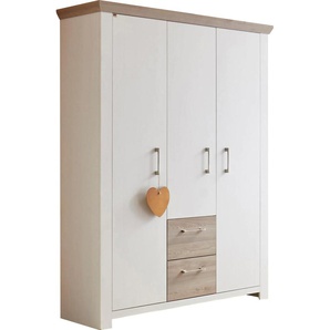 Kinderkleiderschrank MÄUSBACHER Stralsund Schränke Gr. B/H/T: 135 cm x 191 cm x 50 cm, 3 St., weiß (pinie nb weiß) Baby Kinderkleiderschrank Kinderschränke Schränke Kleiderschrank, 3-türig