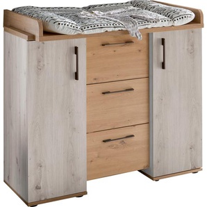 Wickelkommode MÄUSBACHER Micha Wickelkommoden Gr. B/H/T: 97 cm x 92 cm x 71 cm, weiß (artisan, weiß, asteiche) Baby Wickelkommoden und Wickelregale umbaufähig zur Kommode