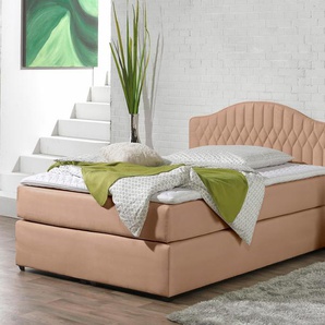 Boxspringbett MAINTAL Komplettbetten Gr. Liegefläche B/L: 100 cm x 200 cm, H2, 7-Zonen-Kaltschaummatratze, braun (cappuccino) Bett Boxspringbett Boxspringbetten ohne Bettkasten Komplettbetten in diversen Ausführungen