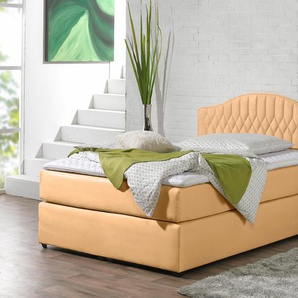 Boxspringbett MAINTAL Komplettbetten Gr. Liegefläche B/L: 100 cm x 200 cm, H2, 7-Zonen-Kaltschaummatratze, braun (karamell) Bett Boxspringbett Boxspringbetten ohne Bettkasten Komplettbetten in diversen Ausführungen