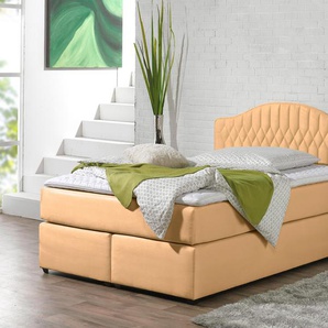 Boxspringbett MAINTAL Komplettbetten Gr. Liegefläche B/L: 140 cm x 200 cm, H2, 5-Zonen-Tonnentaschen-Federkernmatratze, braun (karamell) Bett Boxspringbett Boxspringbetten ohne Bettkasten Komplettbetten in diversen Ausführungen