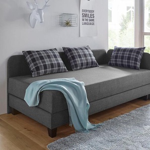 Gästebett MAINTAL Faltbetten Gr. Struktur Holzwerkstoff, Liegefläche B/L: 80 cm x 200 cm, Bonnell-Federkernmatratze, grau (anthrazit, anthrazit) Klappbetten Faltbetten mit Umbau und Bettkasten