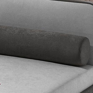 Nackenstützkissen MAINTAL Kopfkissen Gr. B/H/L: 18 cm x 18 cm x 76 cm, Polyester, 1 St., grau (grau, anthrazit) Nackenrolle Nackenstützkissen Dekokissen Kopfkissen