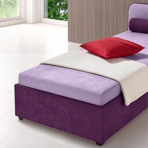 Polsterbett MAINTAL Betten Gr. Microvelours, Liegefläche B/L: 90 cm x 200 cm, Festpolsterung, Festpolsterung, lila (fliederfarben, brombeerfarben) Bett Polsterbett Polsterbetten ohne Bettkasten Betten wahlweise mit