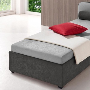 Polsterbett MAINTAL Betten Gr. Microvelours, Liegefläche B/L: 90 cm x 200 cm, Gewicht bis: 80 kg H2, Bonnell-Federkernmatratze, grau (grau, anthrazit) Bett Polsterbett Polsterbetten ohne Bettkasten Betten wahlweise mit