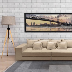 Bigsofa Breval Beige/Cappuccino Microfaser 289 x 61 x 110cm Landhaus