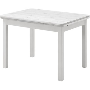 Esstisch mit Ansteckplatten 104 x 77 cm Weiß/Weiß