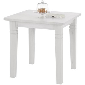 Esstisch I 78 x 78 x 78cm ohne Funktion Weiß/Kiefer Weiß