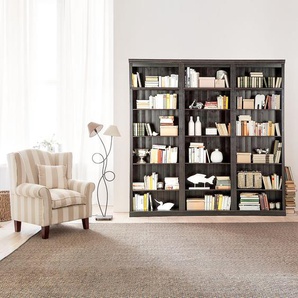 Massive Regalwand Typ B Massivholz Kiefer, lackiert Braun/Kiefer Havanna 222 x 223 x 37cm