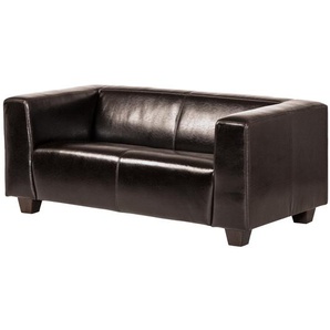 Sofa 2-Sitzer Braun Bezug: Bycast - Kunstleder 170 x 69 x 86cm Landhaus