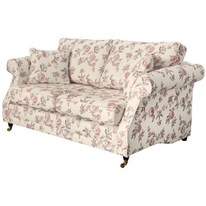 Sofa 2-Sitzer Beige Webstoff 182 x 94 x 96cm Landhaus