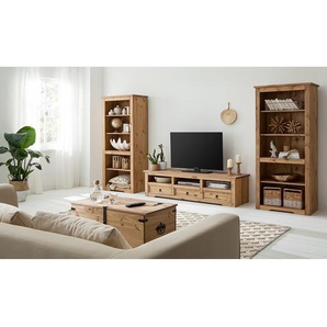 Maison Belfort TV-Lowboard Finca Rustica II Massivholz Kiefer 174x46x51 cm (BxHxT) Landhaus 3 Schubladen