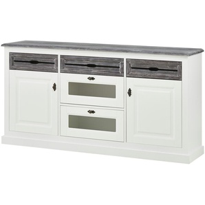 maison bleue Anrichte  Cabana - weiß - Materialmix - 176,4 cm - 90 cm - 42 cm | Möbel Kraft