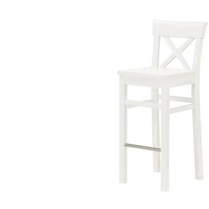 maison bleue Barstuhl Florian - weiß - Materialmix - 43,5 cm - 106 cm - cm 44,0 | Möbel Kraft