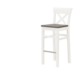 maison bleue Barstuhl Florian - weiß - Materialmix - 43,5 cm - 106 cm - cm 44,0 | Möbel Kraft