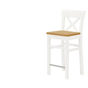 maison bleue Barstuhl Florian - weiß - Materialmix - 43,5 cm - 96 cm - cm 44,0 | Möbel Kraft