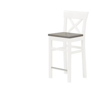 maison bleue Barstuhl Florian - weiß - Materialmix - 43,5 cm - 96 cm - cm 44,0 | Möbel Kraft