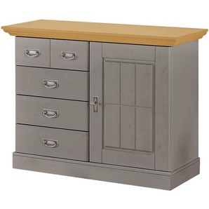 maison bleue Brotschrank Florian ¦ grau ¦ Maße (cm): B: 118,5 H: 90,1 T: 48.0