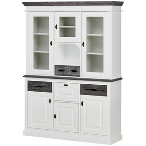 maison bleue Büffet  Cabana - weiß - Materialmix - 146 cm - 200 cm - 42 cm | Möbel Kraft