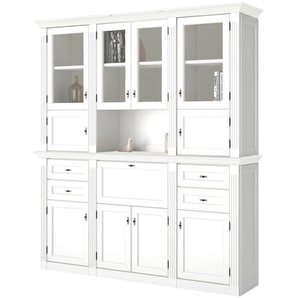 maison bleue Buffet  Petit Chalet ¦ weiß ¦ Maße (cm): B: 196 H: 215 T: 44.0