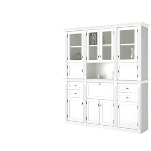 maison bleue Buffet Petit Chalet - weiß - Materialmix - 196 cm - 215 cm - cm 44,0 | Möbel Kraft