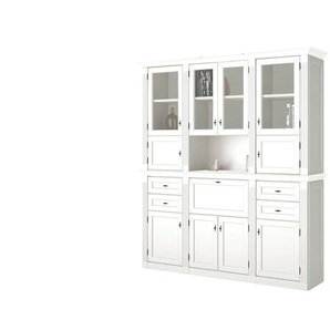 maison bleue Buffet Petit Chalet - weiß - Materialmix - 196 cm - 215 cm - cm 44,0 | Möbel Kraft