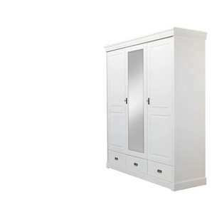 maison bleue Drehtürenschrank Massivholz im Landhaus-Stil Romance ¦ weiß ¦ Maße (cm): B: 193 H: 218 T: 62.0