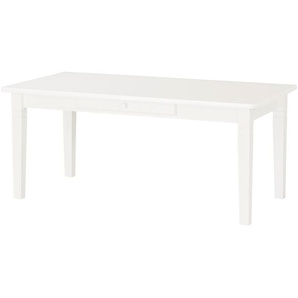 maison bleue Esstisch massiv Florian ¦ weiß ¦ Maße (cm): B: 90 H: 78