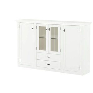 maison bleue Highboard Petit Chalet - weiß - Materialmix - 192 cm - 119 cm - cm 44,0 | Möbel Kraft