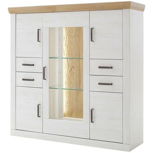 maison bleue Highboard  Zara ¦ weiß ¦ Maße (cm): B: 142 H: 142 T: 40.0