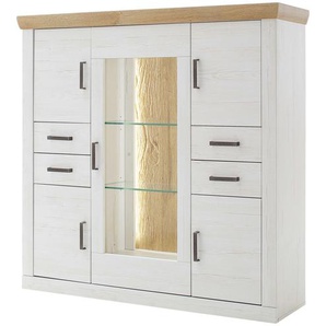 maison bleue Highboard  Zara ¦ weiß ¦ Maße (cm): B: 142 H: 142 T: 40