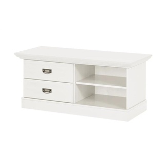maison bleue Lowboard Florian - weiß - Materialmix - 118,5 cm - 53,4 cm - cm 48,0 | Möbel Kraft
