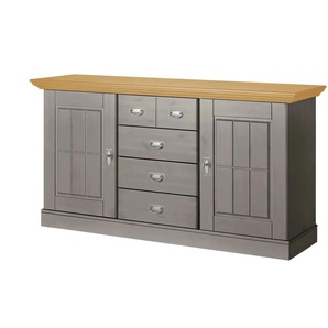 maison bleue Sideboard Florian - grau - Materialmix - 171,3 cm - 90,1 cm - cm 48,0 | Möbel Kraft