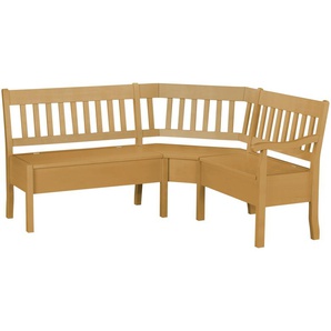 maison bleue Truhen-Eckbank  massiv Bendix ¦ holzfarben ¦ Maße (cm): H: 93