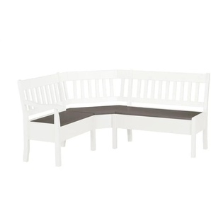maison bleue Truhen-Eckbank massiv Bendix - weiß - Materialmix - 93 cm | Möbel Kraft