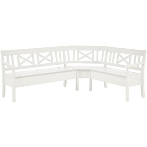 maison bleue Truheneckbank massiv Florian ¦ weiß ¦ Maße (cm): B: 214 H: 93 T: 171.0