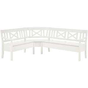 maison bleue Truheneckbank massiv Florian ¦ weiß ¦ Maße (cm): B: 214 H: 93 T: 171.0