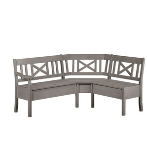 maison bleue Truheneckbank massiv Florian - grau - Materialmix - 93 cm | Möbel Kraft