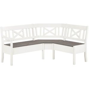 maison bleue Truheneckbank massiv Florian ¦ weiß ¦ Maße (cm): H: 93