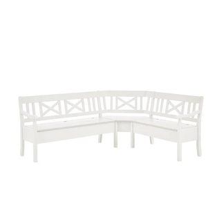 maison bleue Truheneckbank massiv Florian ¦ weiß ¦ Maße (cm): H: 93