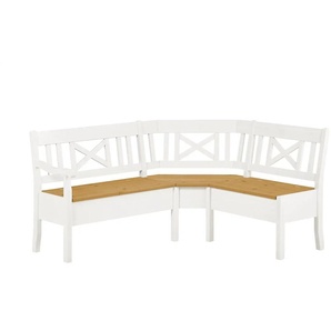 maison bleue Truheneckbank massiv Florian ¦ weiß ¦ Maße (cm): H: 93