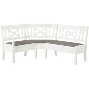 maison bleue Truheneckbank massiv Florian ¦ weiß ¦ Maße (cm): H: 93