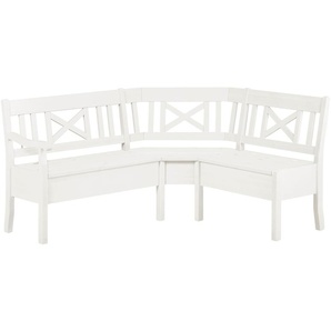 maison bleue Truheneckbank massiv Florian ¦ weiß ¦ Maße (cm): H: 93