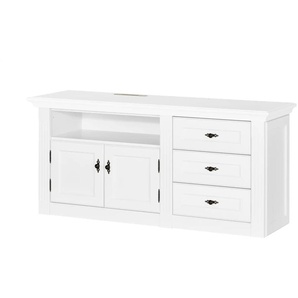 maison bleue TV-Element Petit Chalet - weiß - Materialmix - 141 cm - 67 cm - cm 44,0 | Möbel Kraft